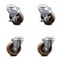 Service Caster 4 Inch High Temp Glass Filled Nylon Swivel Bolt Hole Caster Set with 2 Brakes SCC-BH20S414-GFNSHT-2-TLB-2 - alternate 1